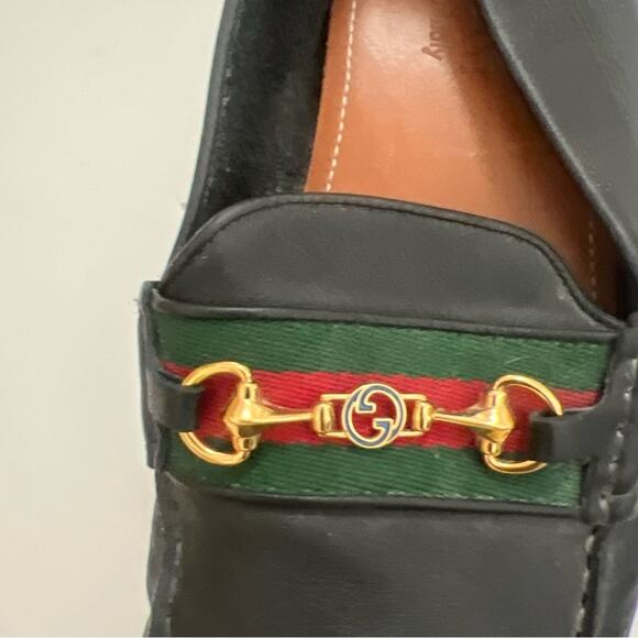 GUCCI LOAFERS LOGO DRIVING FLATS SIZE 9 1/2 - Picture 4 of 8
